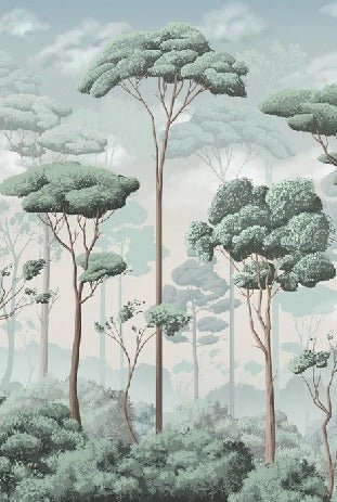 Voluptuous pinewood panoramic wallpaper