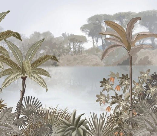 Custom wallpaper Jungle painting trend