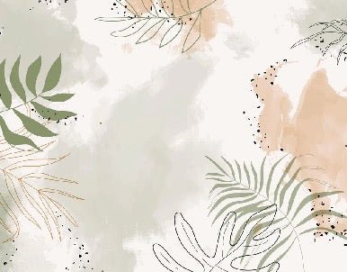 Panoramic vegetal watercolor wallpaper