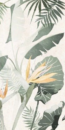 Yellow green custom bathroom wallpaper