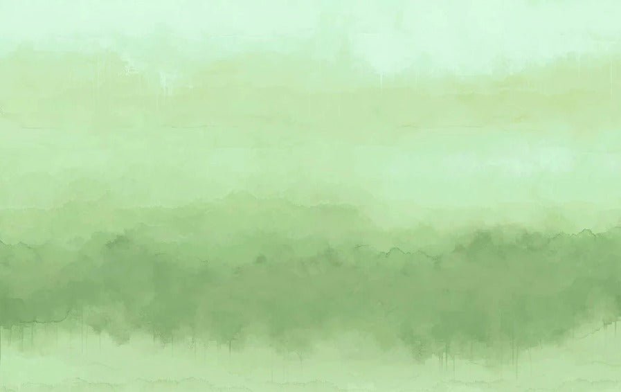 Panoramic green gradient wallpaper