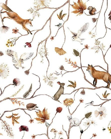 Children's forest adventure wallpaper