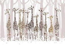 Elegant Giraffes wallpaper