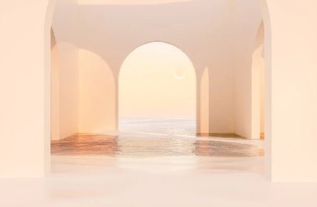 Panoramic sunset arch design wallpaper