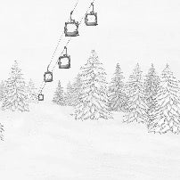 Cornflower gondola wallpaper