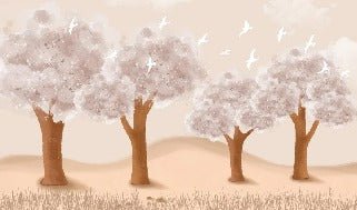 Children's soft savannah wallpaper