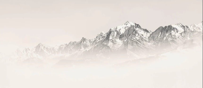 Mont Blanc in sepia mist wallpaper