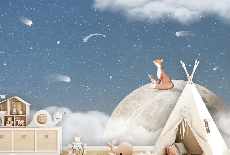 Baby wallpaper soothing night blue