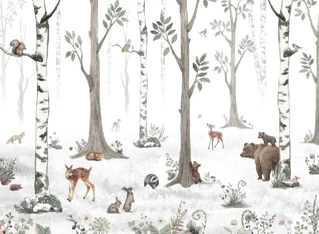 Spring forest animals wallpaper