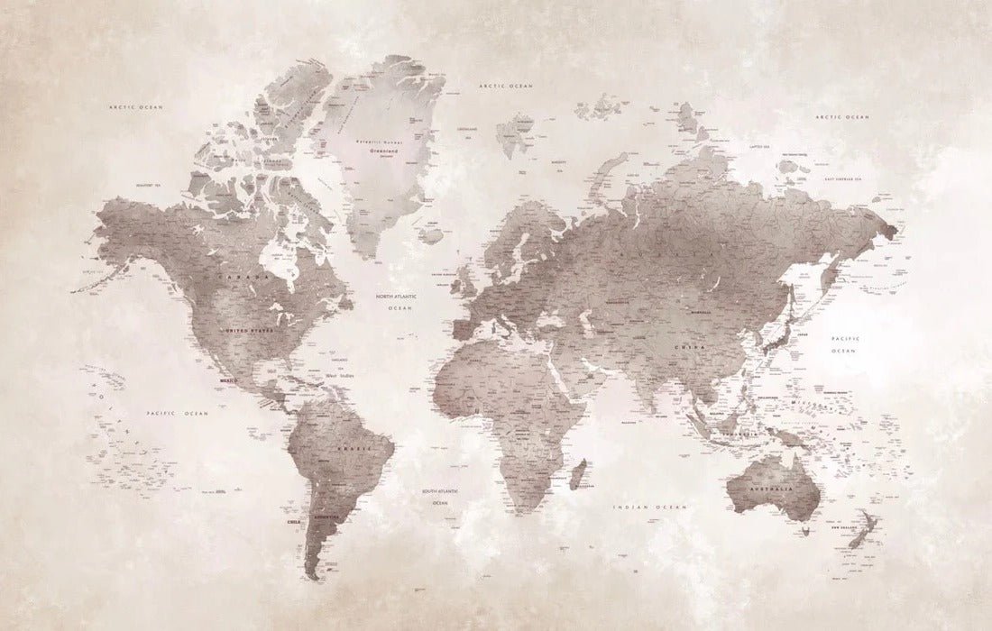 Timeless world map wallpaper