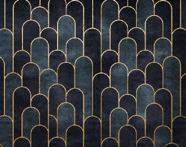 Dark blue chic wallpaper