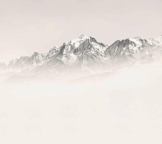 Mont Blanc in sepia mist wallpaper