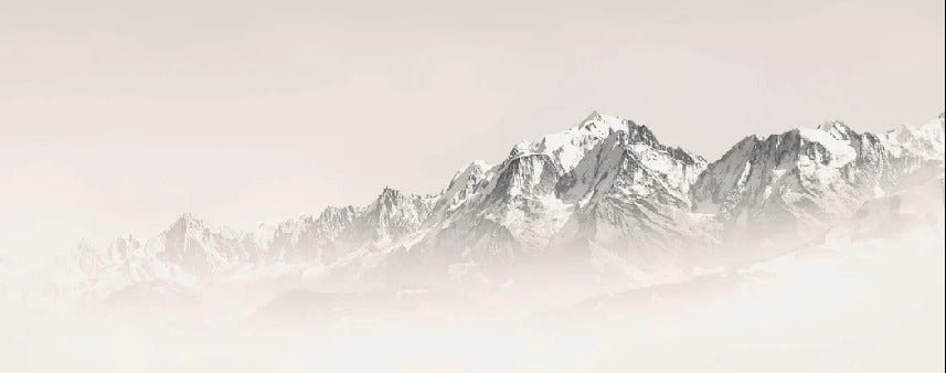 Mont Blanc in sepia mist wallpaper