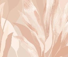 Nude floral fabric wallpaper