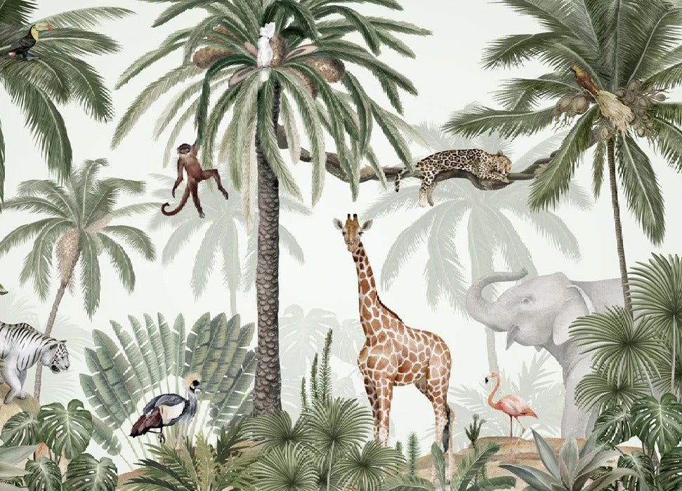 Children's wallpaper peaceful jungle