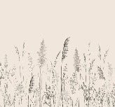 Wild meadow panoramic wallpaper
