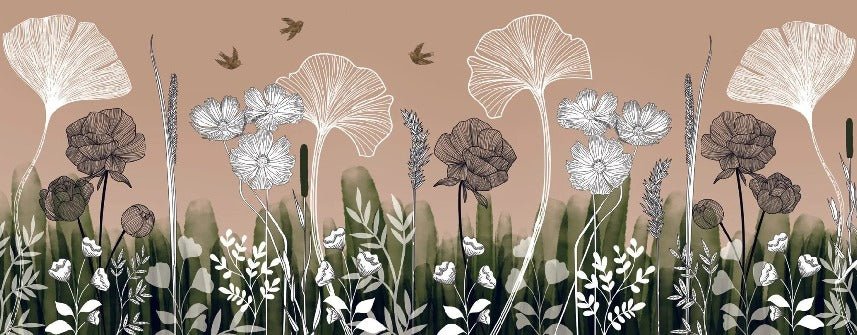 Floral Addict Restaurant Wallpaper