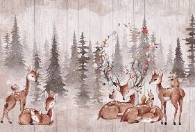 Children's bedroom wallpaper douces biches