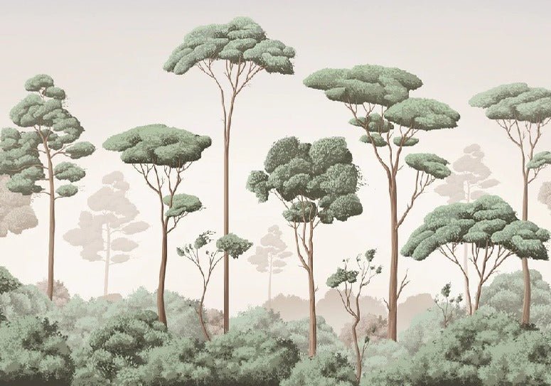 Pine forest breeze wallpaper