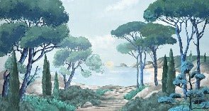 Papier peint balade dans les calanques, XXL, tendance