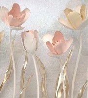 3D Tulips panoramic wallpaper