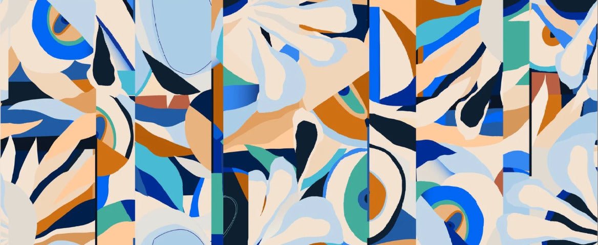 Papier peint abstrait vibrant, XXL, tendance