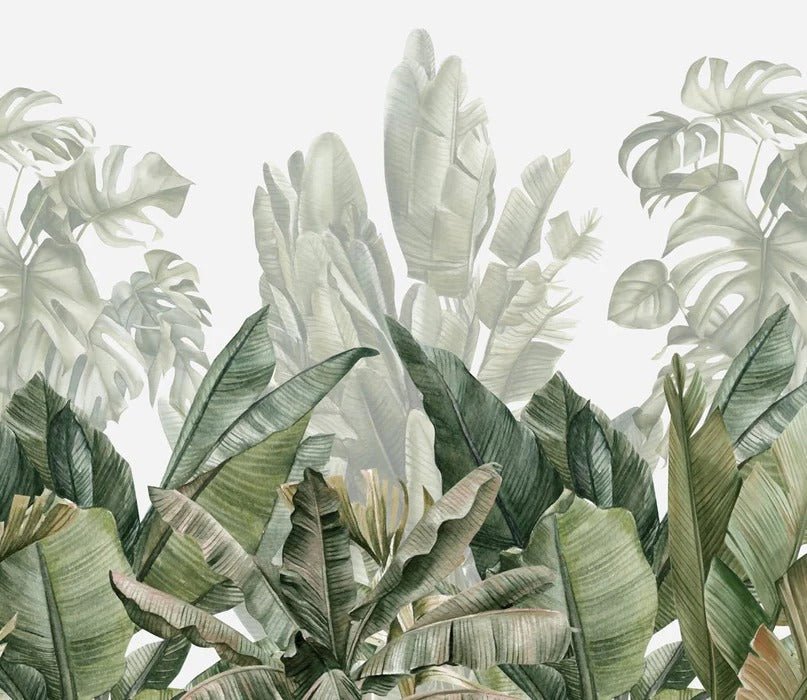 Papier peint panoramique bananier vert, XXL, tendance