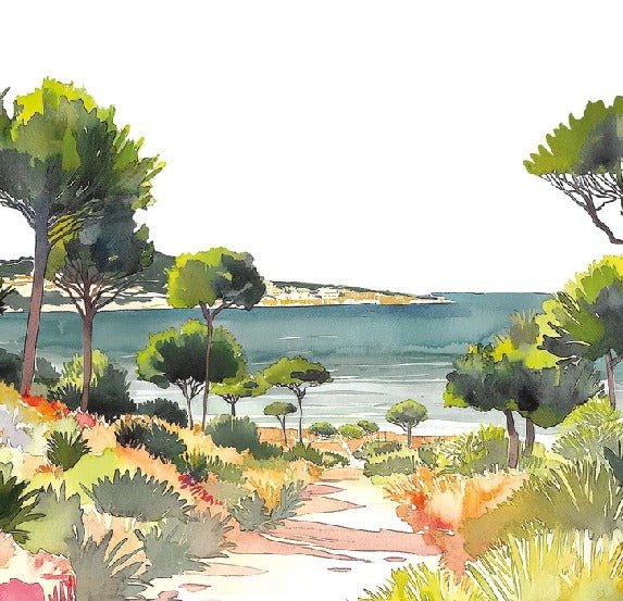 Panoramic summer air wallpaper