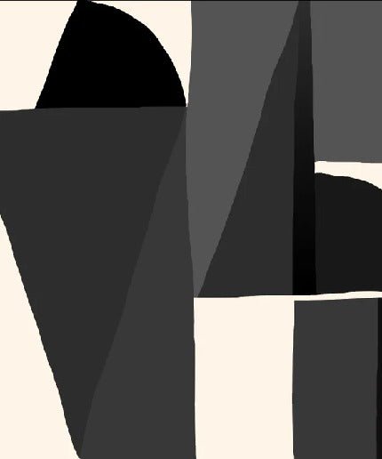 Memphis style black wallpaper