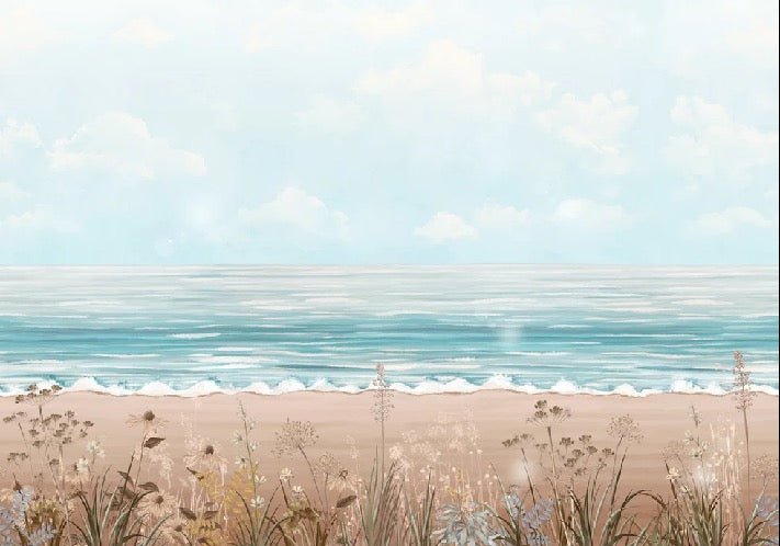 Panoramic sea view wallpaper