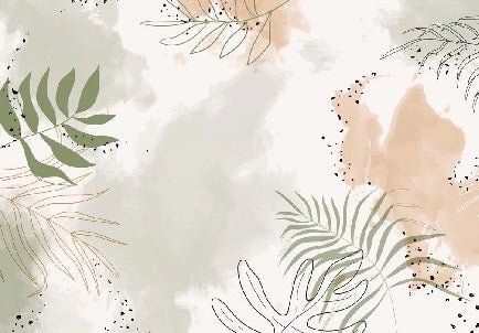 Panoramic vegetal watercolor wallpaper