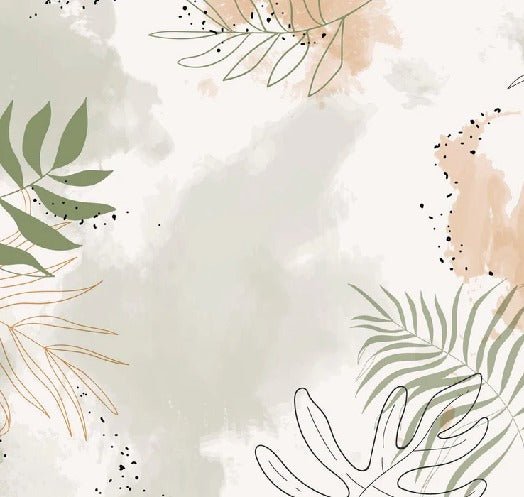 Panoramic vegetal watercolor wallpaper