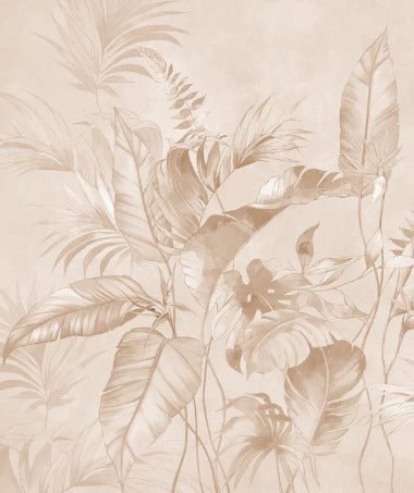 Elegant powdered jungle wallpaper