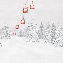 Red gondola mountain wallpaper