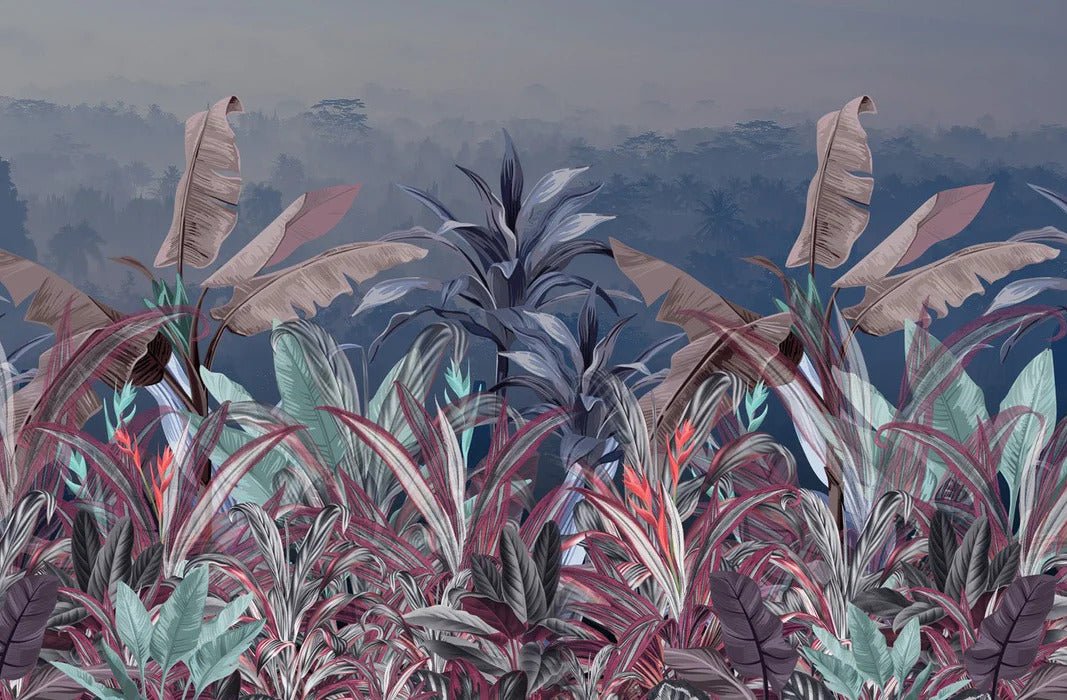 Panoramic botanical wallpaper