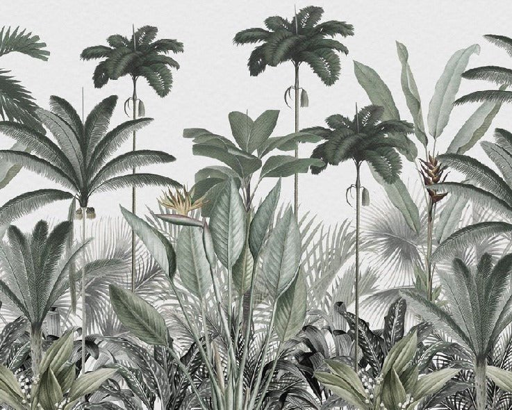 Panoramic jungle tree wallpaper