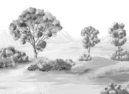 Black and white poetic landscape wallpaper