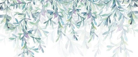 Vegetal & Scandinavian style bathroom wallpaper