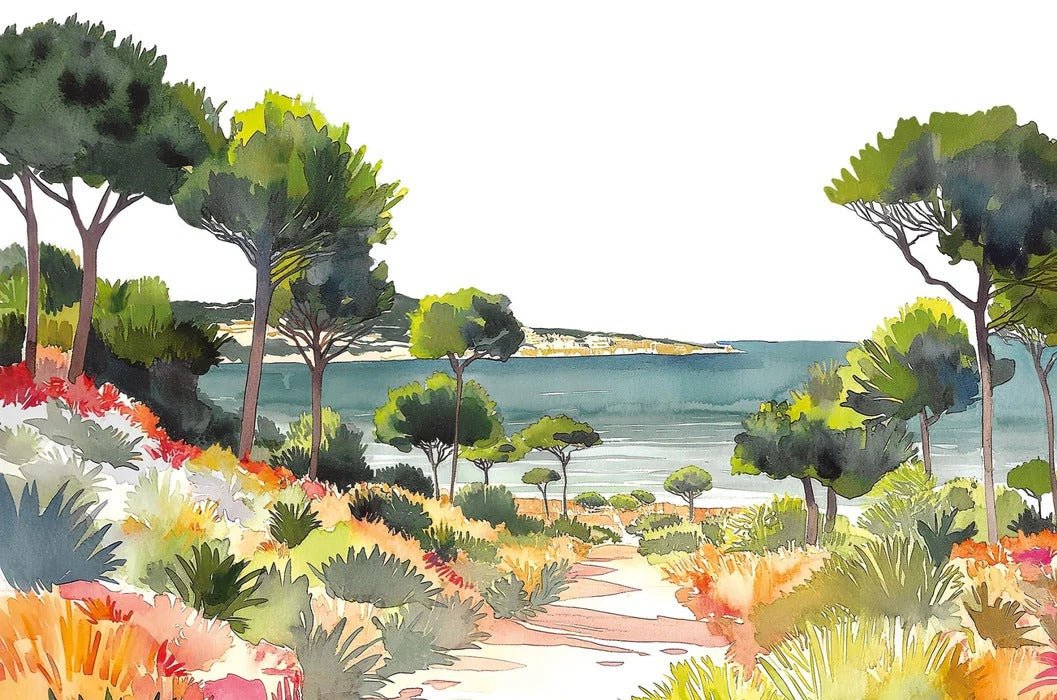 Panoramic summer air wallpaper