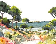 Summer air panoramic wallpaper