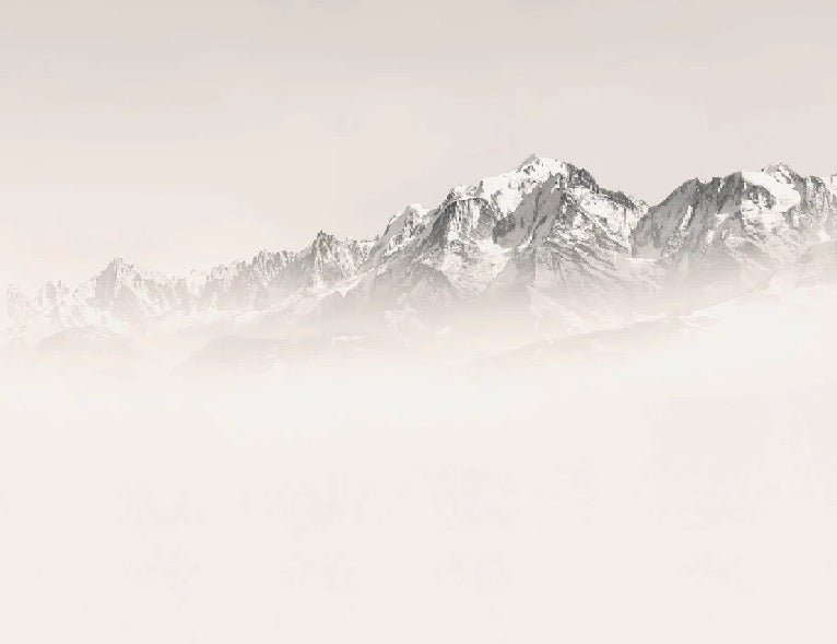 Mont Blanc in sepia mist wallpaper
