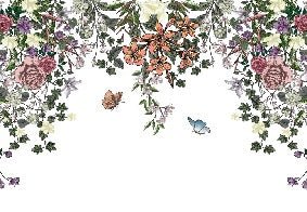 Spring Floral panoramic flower wallpaper