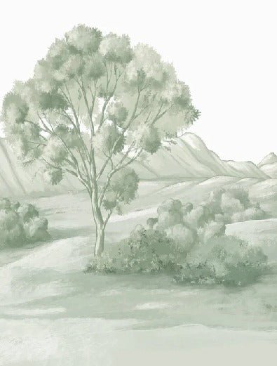 Poetic green landscape wallpaper