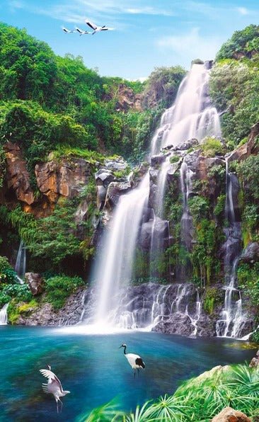 Reunion waterfall wallpaper