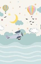 Children's bedroom wallpaper Scandinavian plane