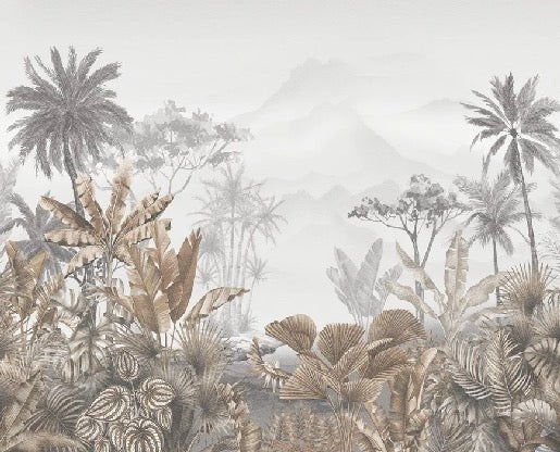 Tropical sepia wallpaper