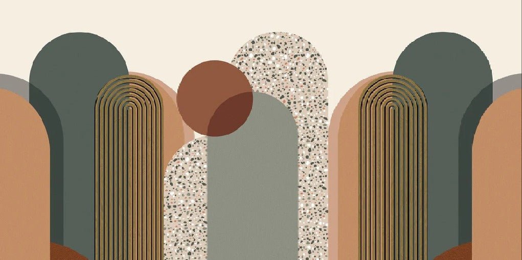 Art deco graphic wallpaper