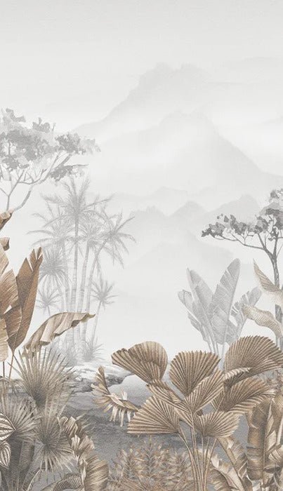 Tropical sepia wallpaper