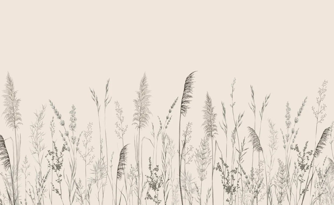 Wild meadow panoramic wallpaper