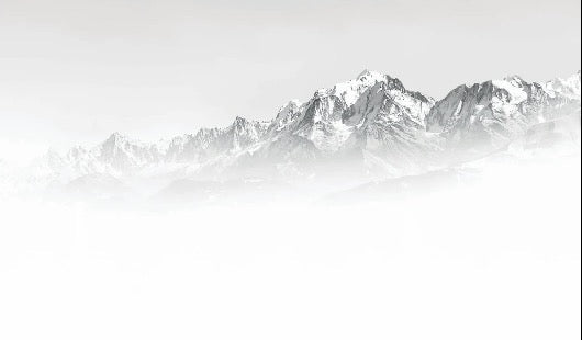Mont Blanc in the Mist Wallpaper in Black and White